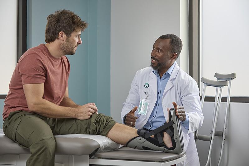 doctor talking to patient